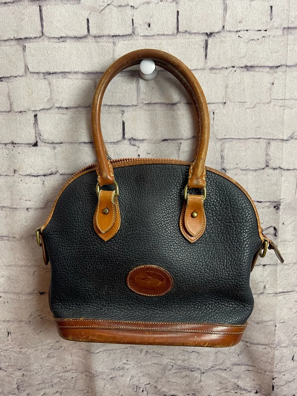 Dooney And Bourke vintage all weather leather dome satchel project bag